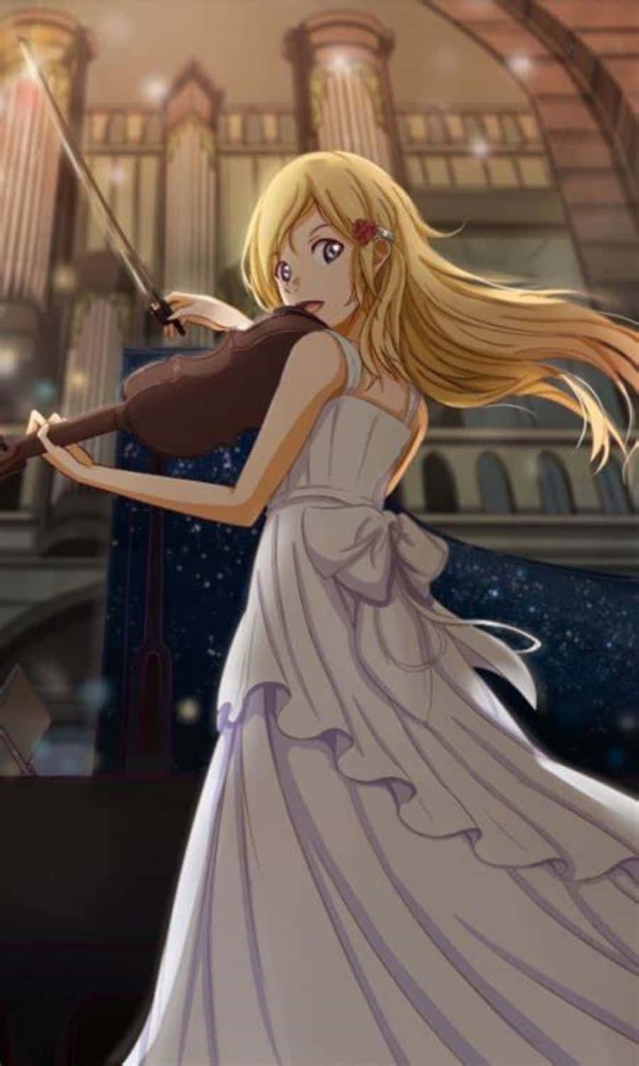 Your Lie In April Iphone Kaori Violin Dress Pictures Background
