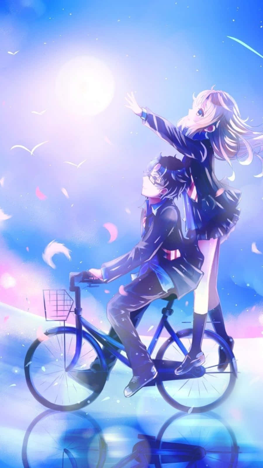 Your Lie In April Iphone Kosei Kaori Bike Pictures Background