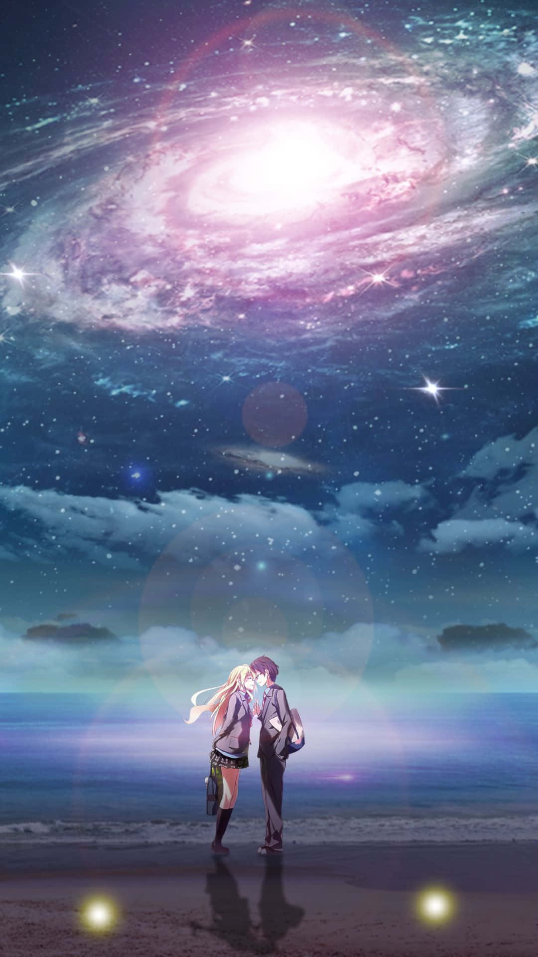 Your Lie In April Iphone Kōsei Kaori Nebula Pictures Background