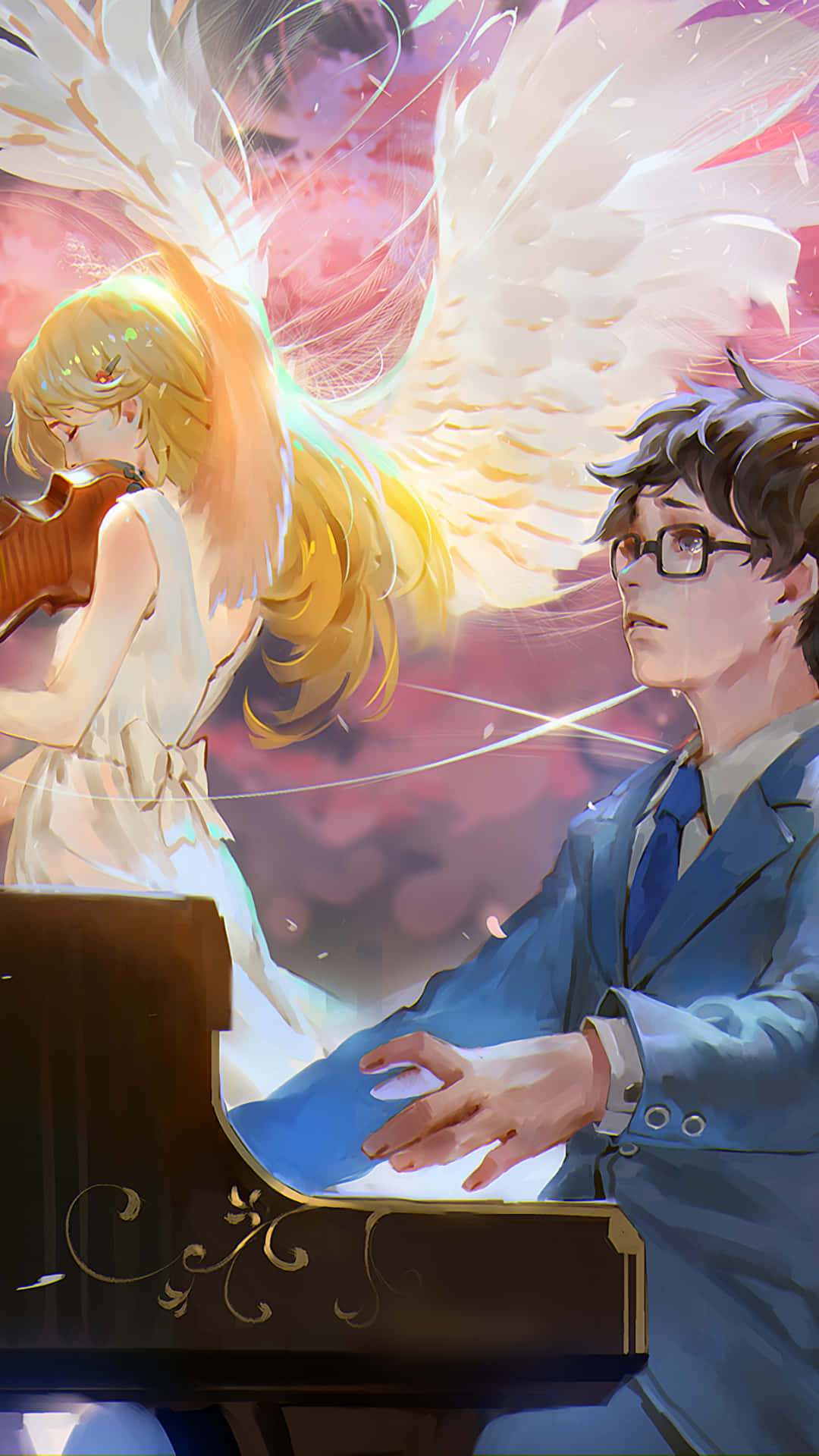 Your Lie In April Iphone Kosei Piano Anime Pictures Background