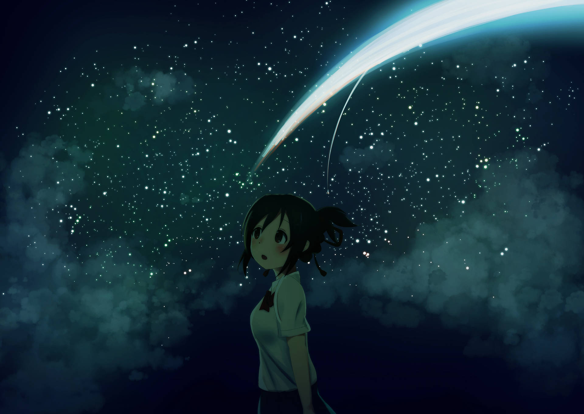 Your Name Anime Comet Background