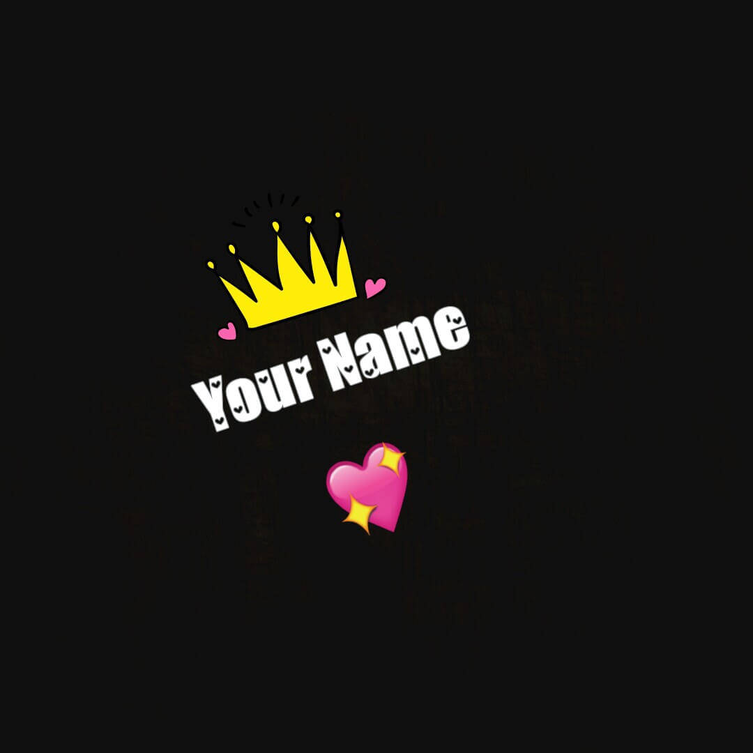 Your Name Emojis Dark Background