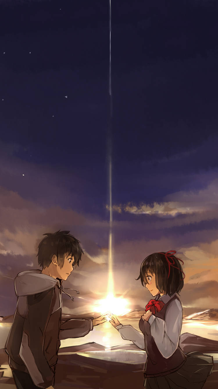 Your Name Iphone Holding Light Hands Background