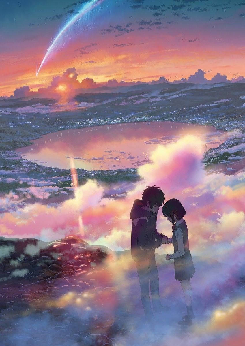 Your Name Taki, Mitsuha And The Sky Background