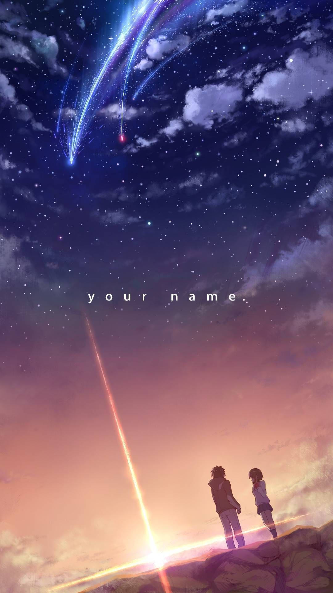 Your Name Taki, Mitsuha And The Sky Background