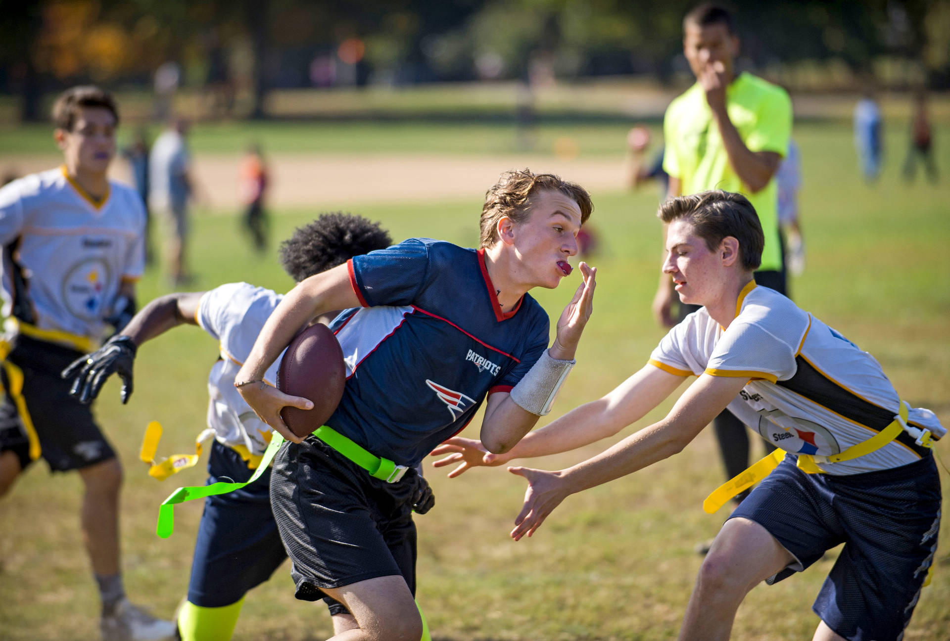 Youth High School League Flag Football Background