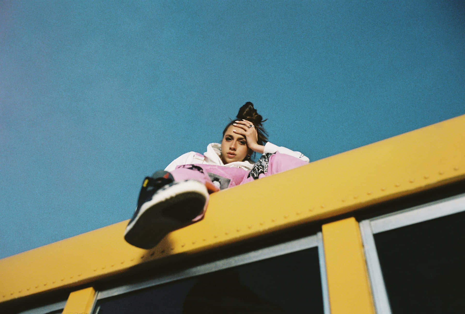 Youthful Poseon School Bus