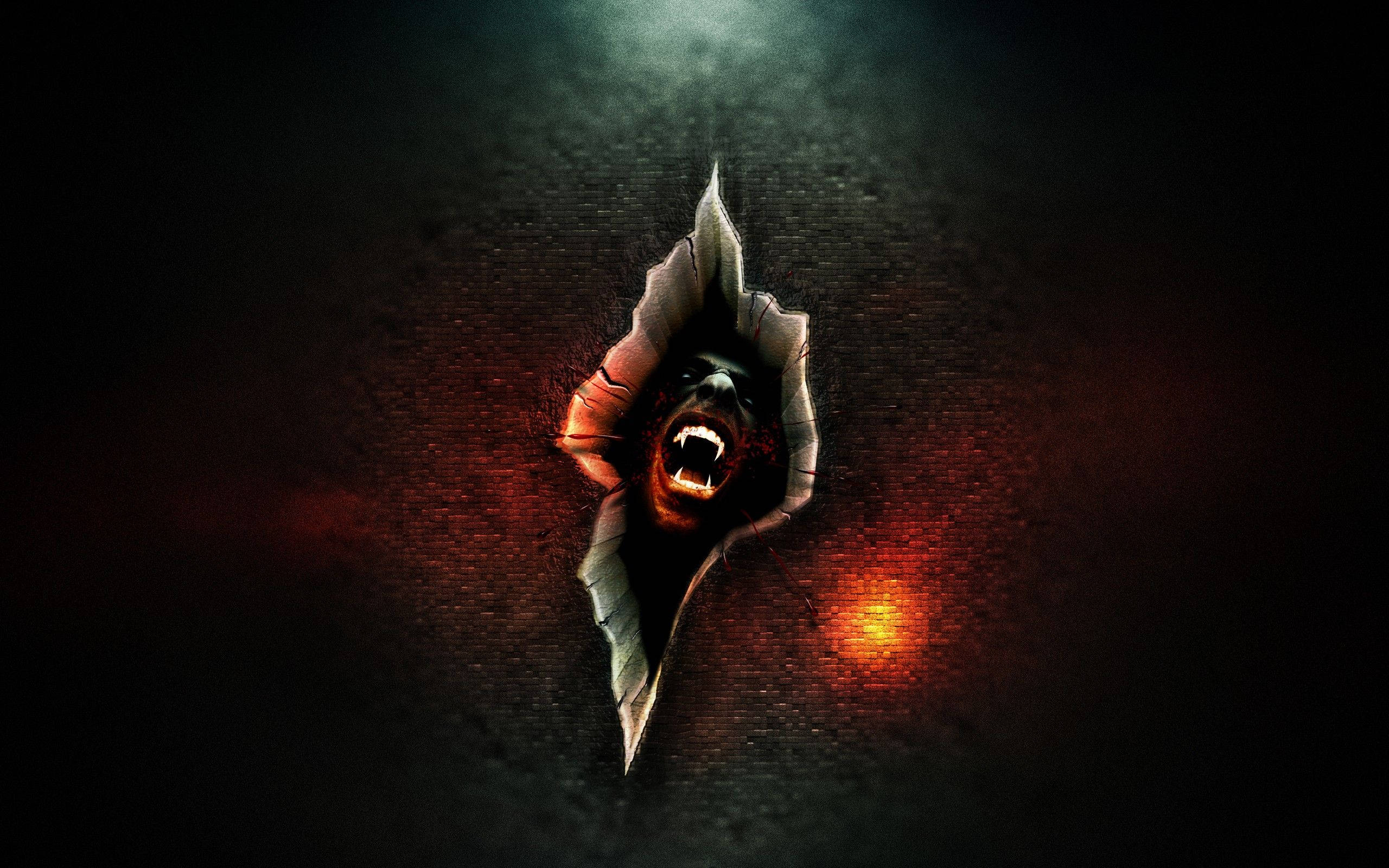 Youtube Cover Broken Wall Hole Monster Background