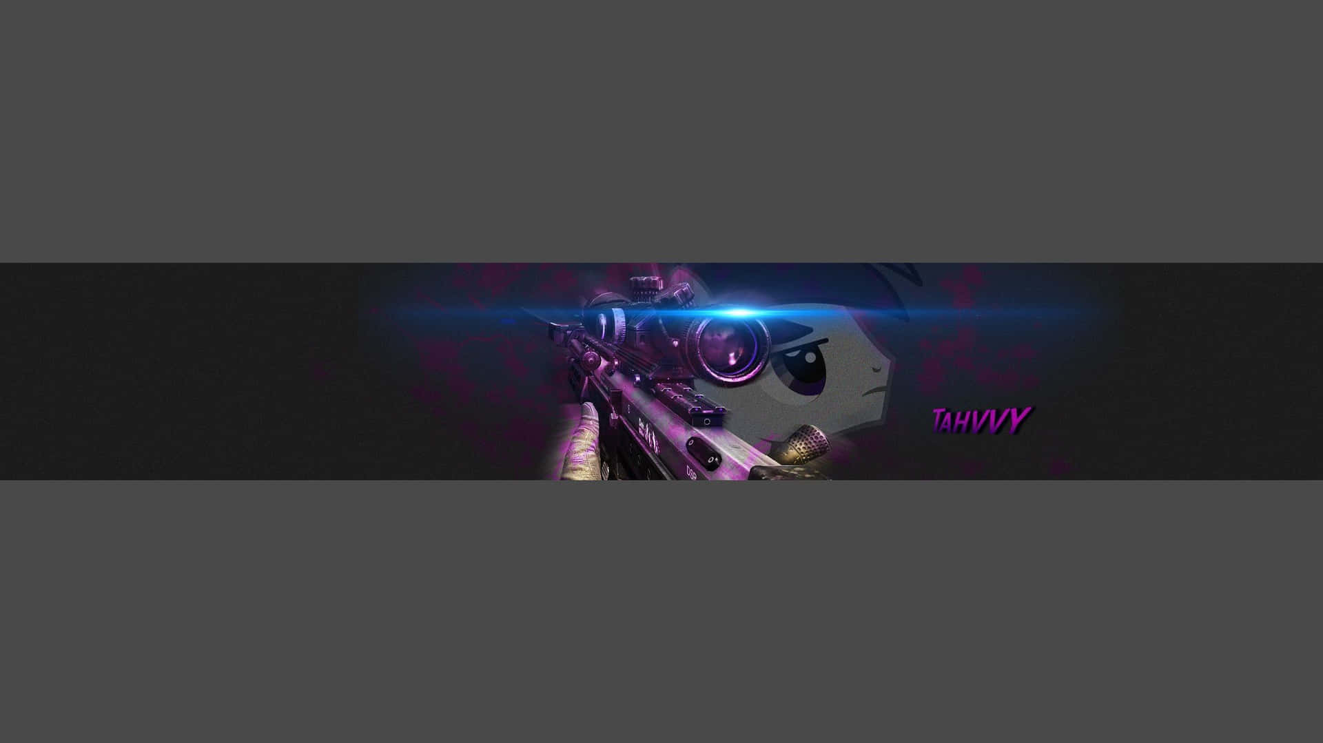 Youtube Gaming Banner With Gun Background