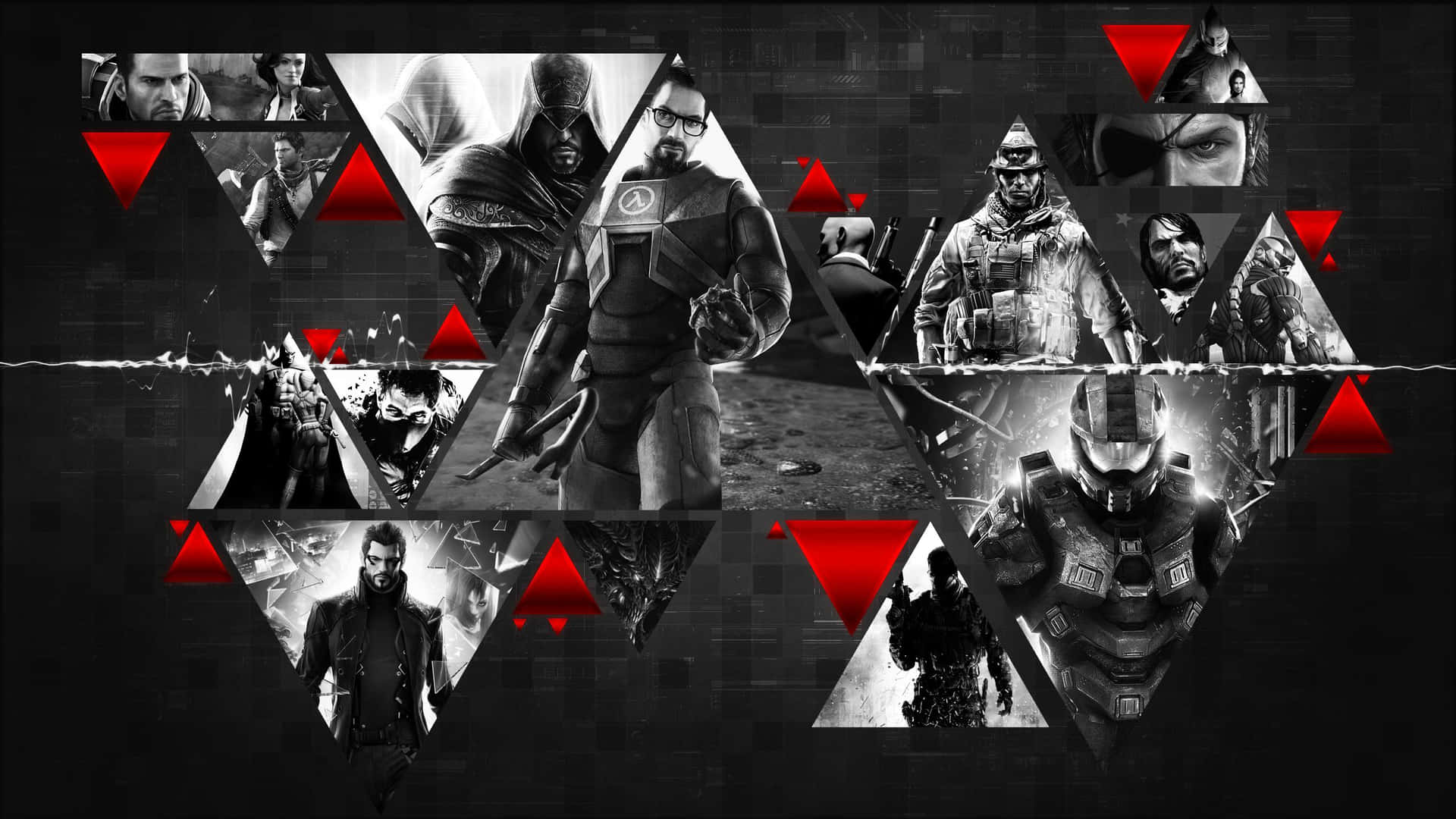 Youtube Gaming Triangle Design Background