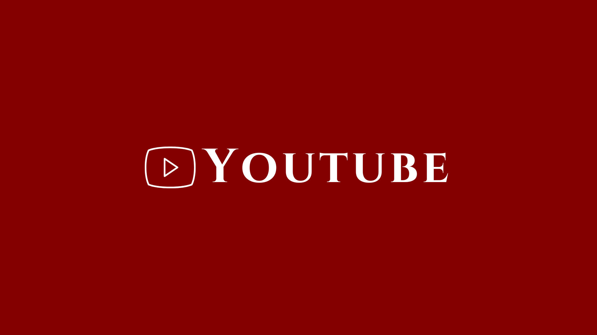 Youtube Logo And Name Deep Red