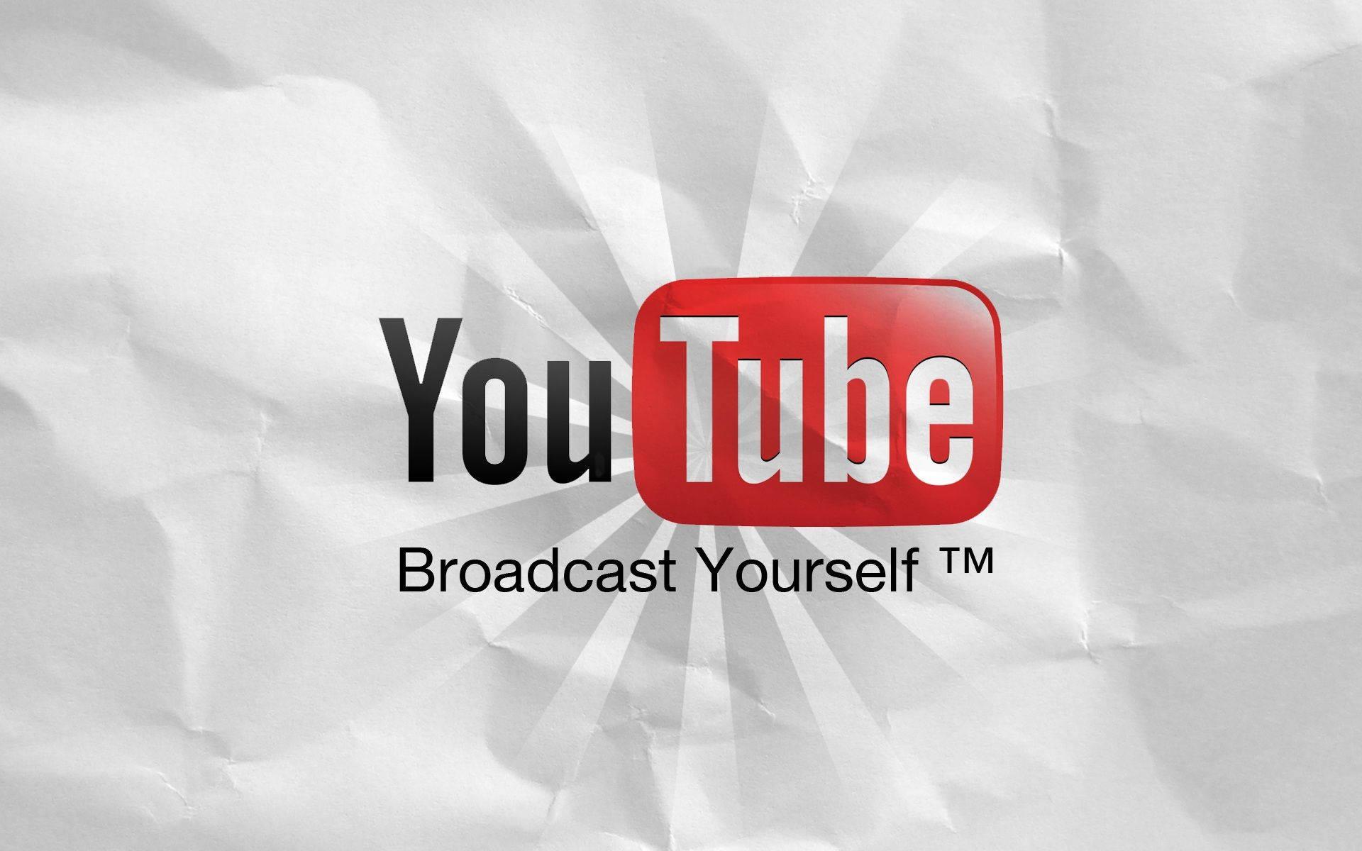 Youtube Logo Crumpled Paper Background