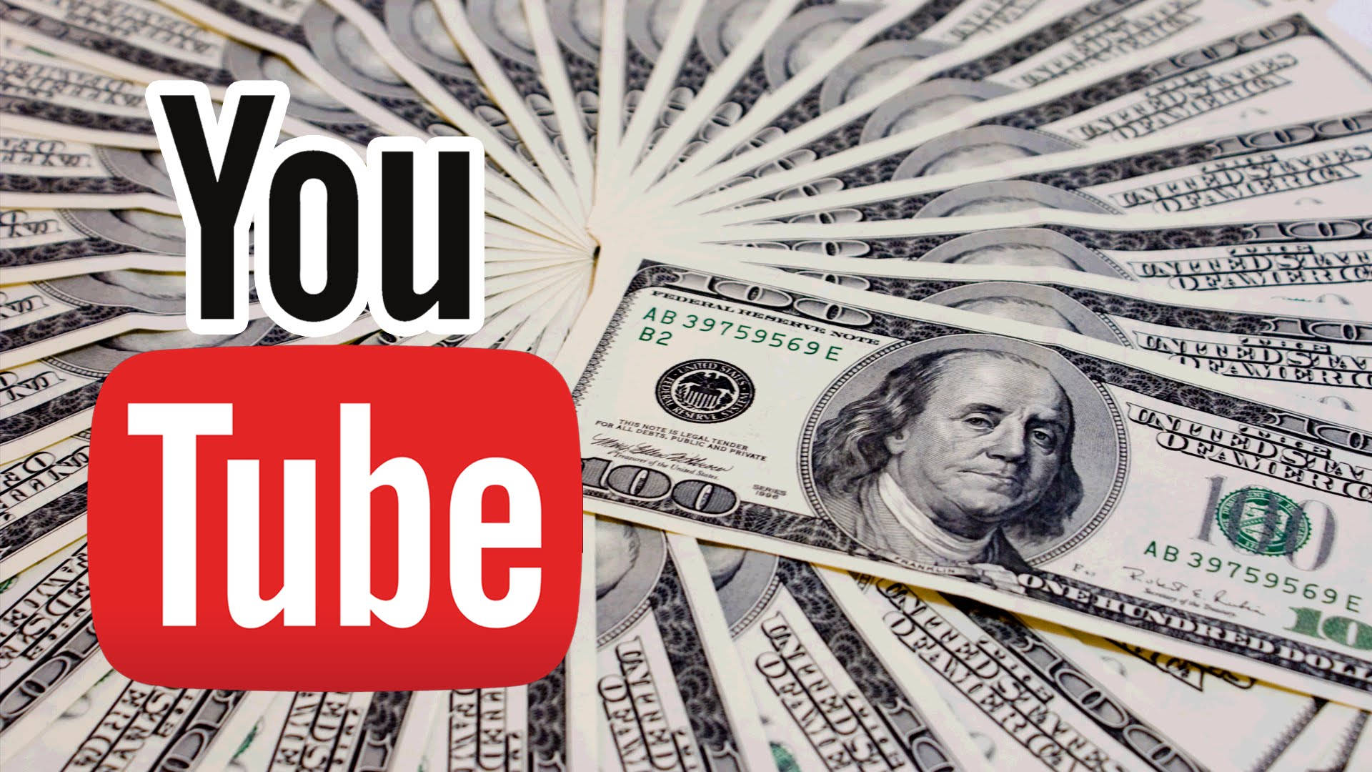 Youtube Logo Dollars Background