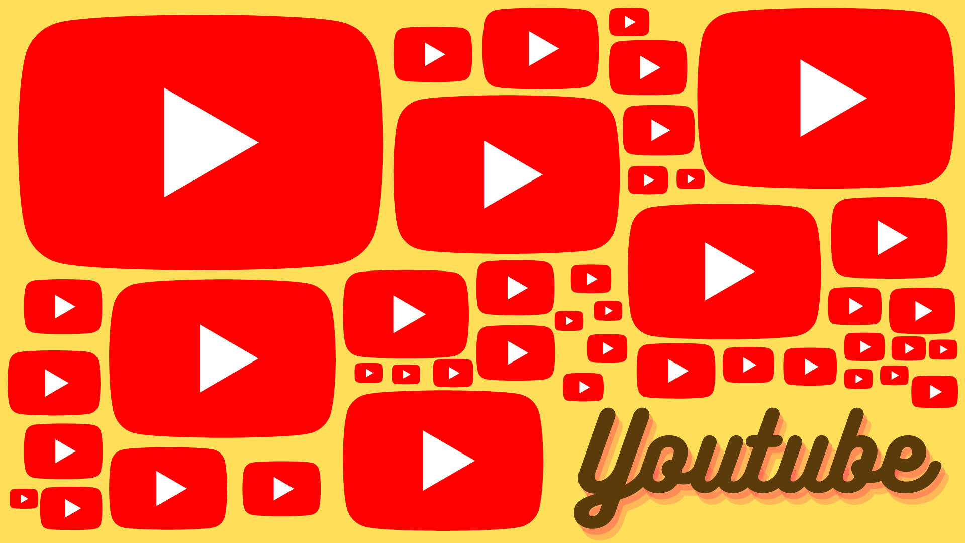Youtube Logo In Different Sizes Background