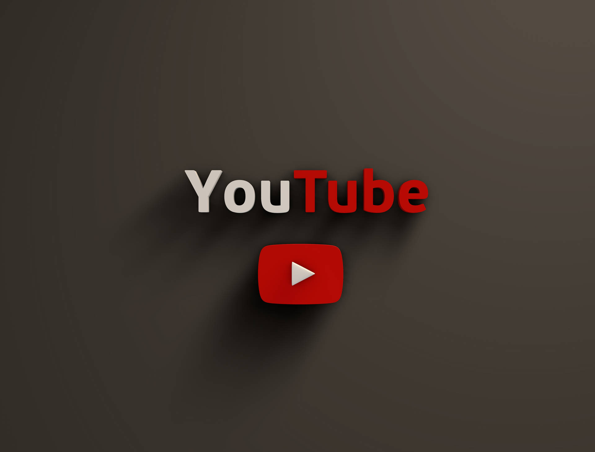 Youtube Logo On Dark Gray Background