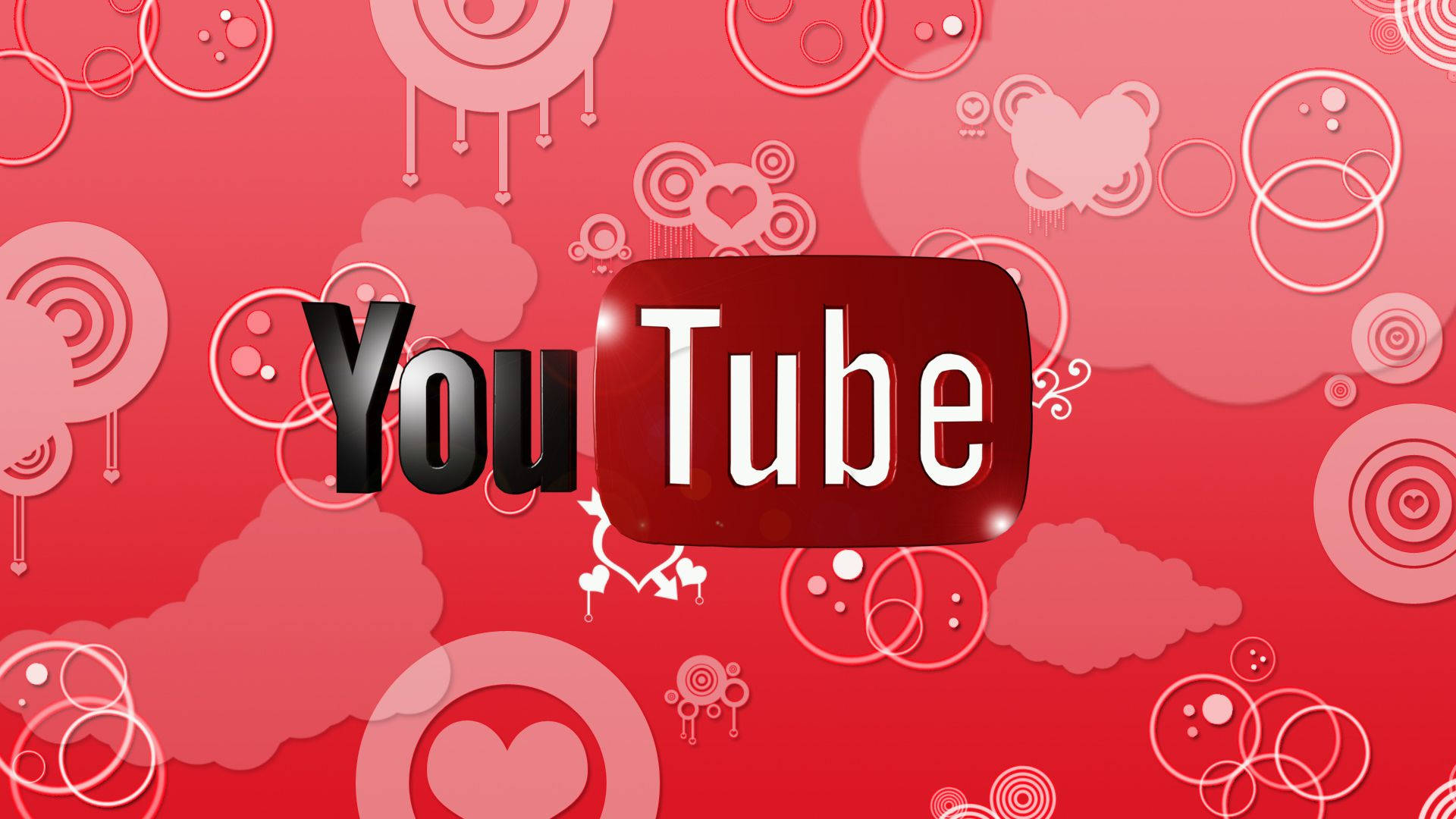 Youtube Logo On Geometric Design Background