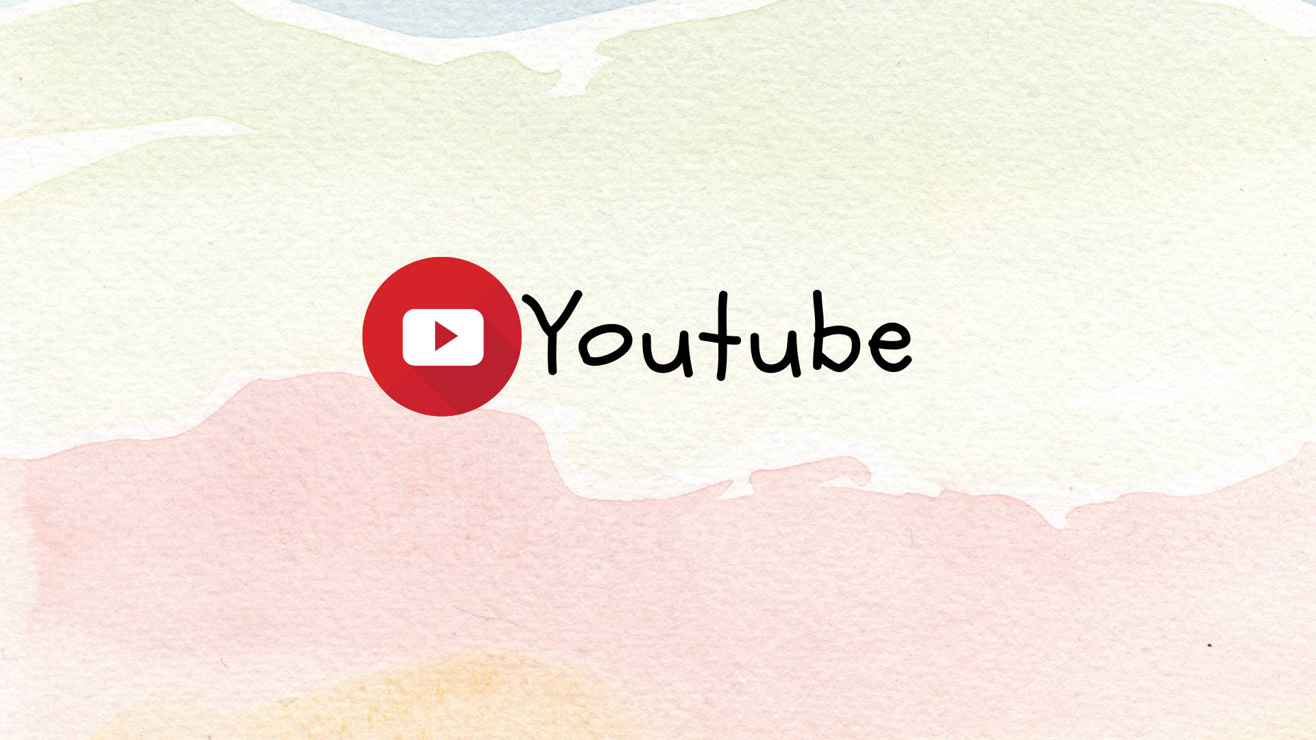 Youtube Logo On Pastel Background Background