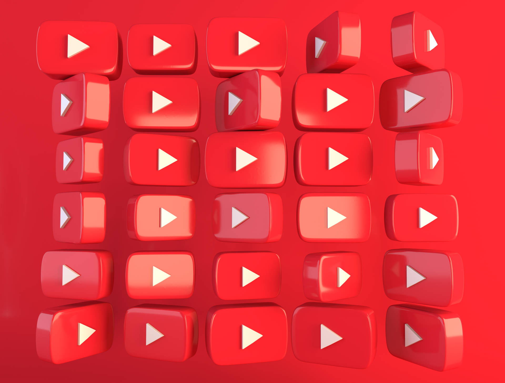 Youtube Logo Pieces In 3d Background