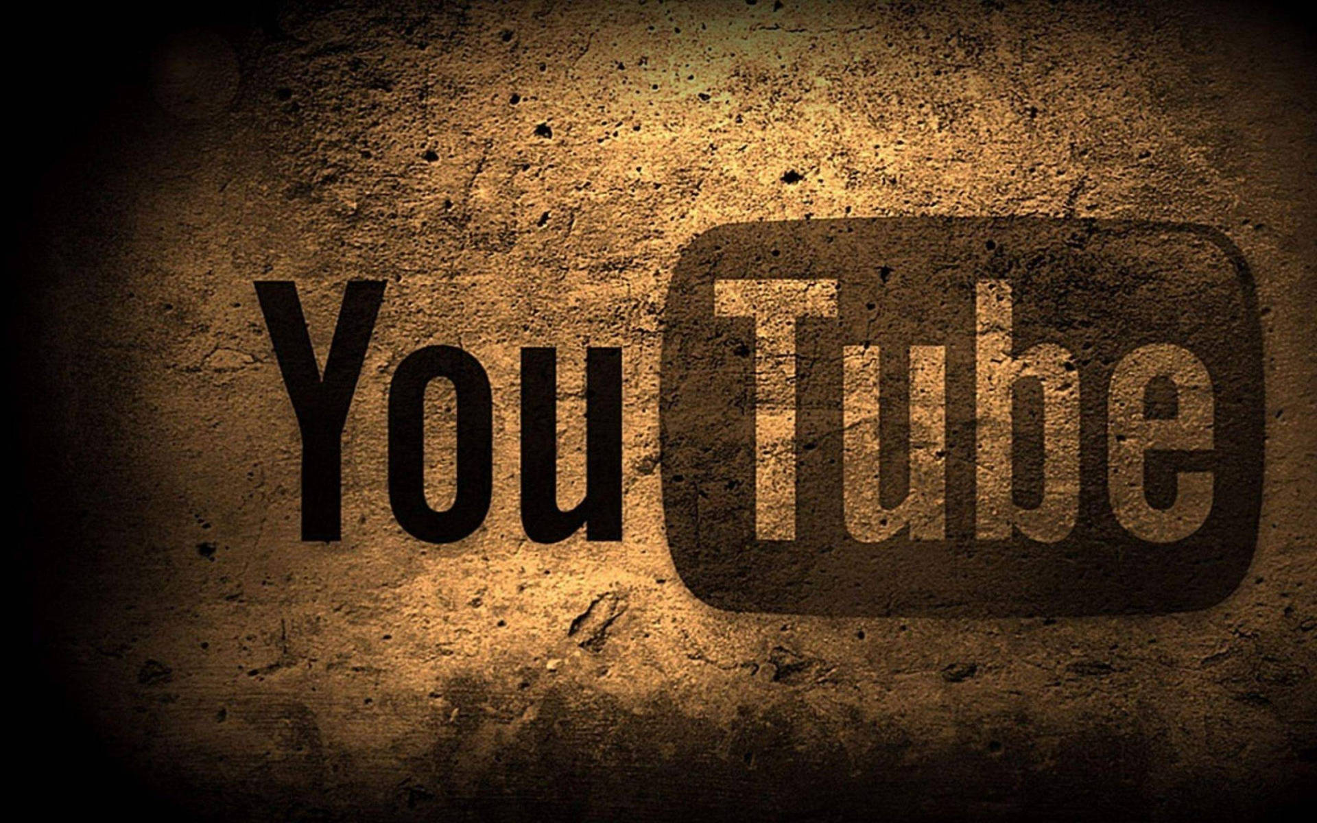 Youtube Logo Stamped On Soil Background