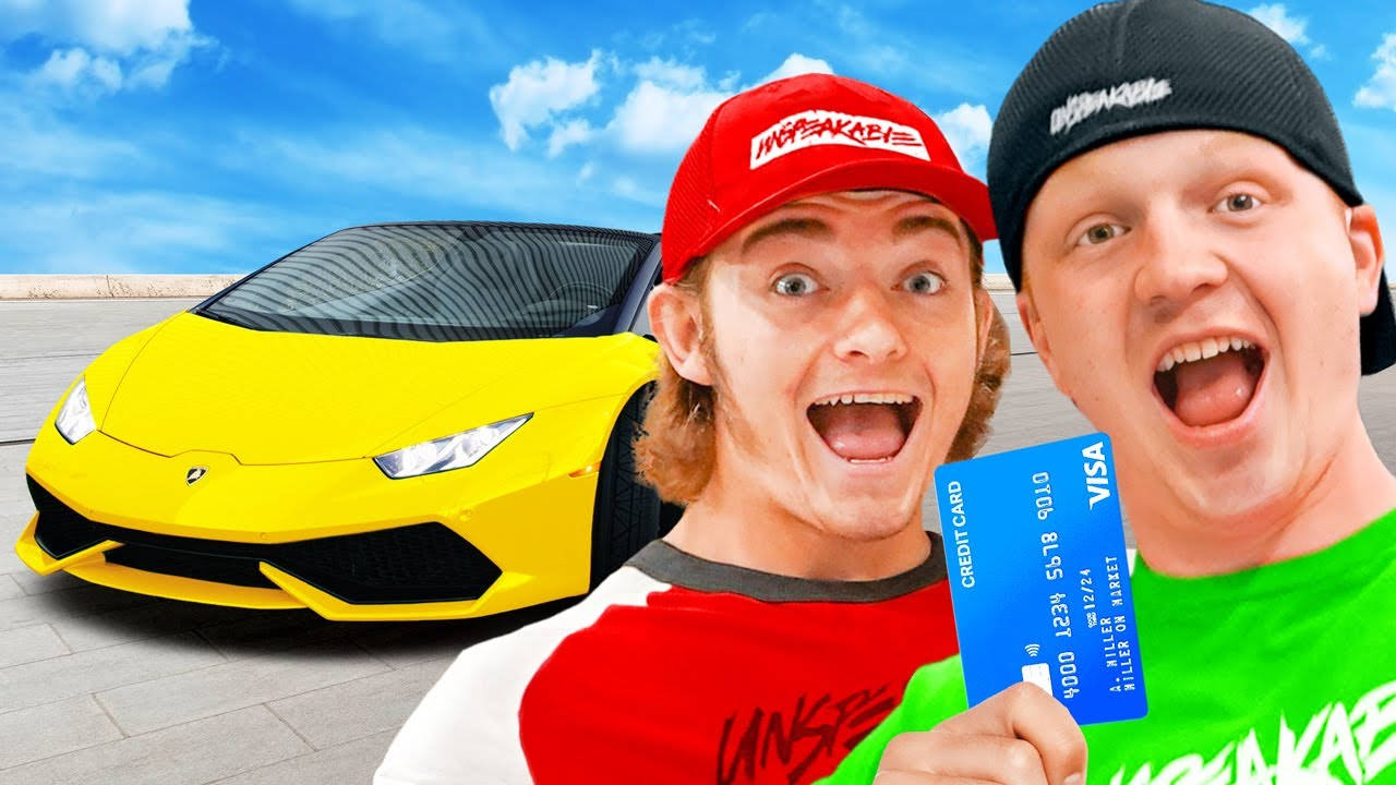 Youtuber Unspeakable And James With Lamborghini Background