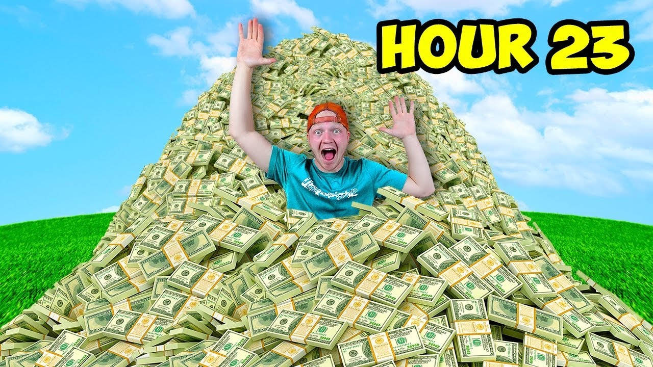 Youtuber Unspeakable In Pile Of Money