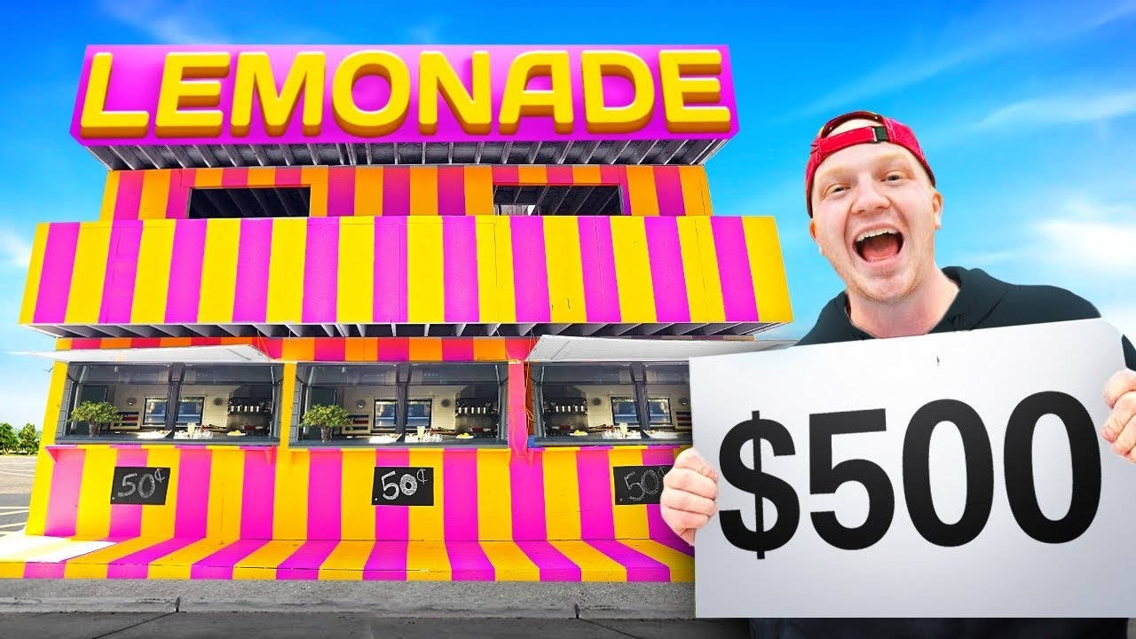 Youtuber Unspeakable With Lemonade Stand Background