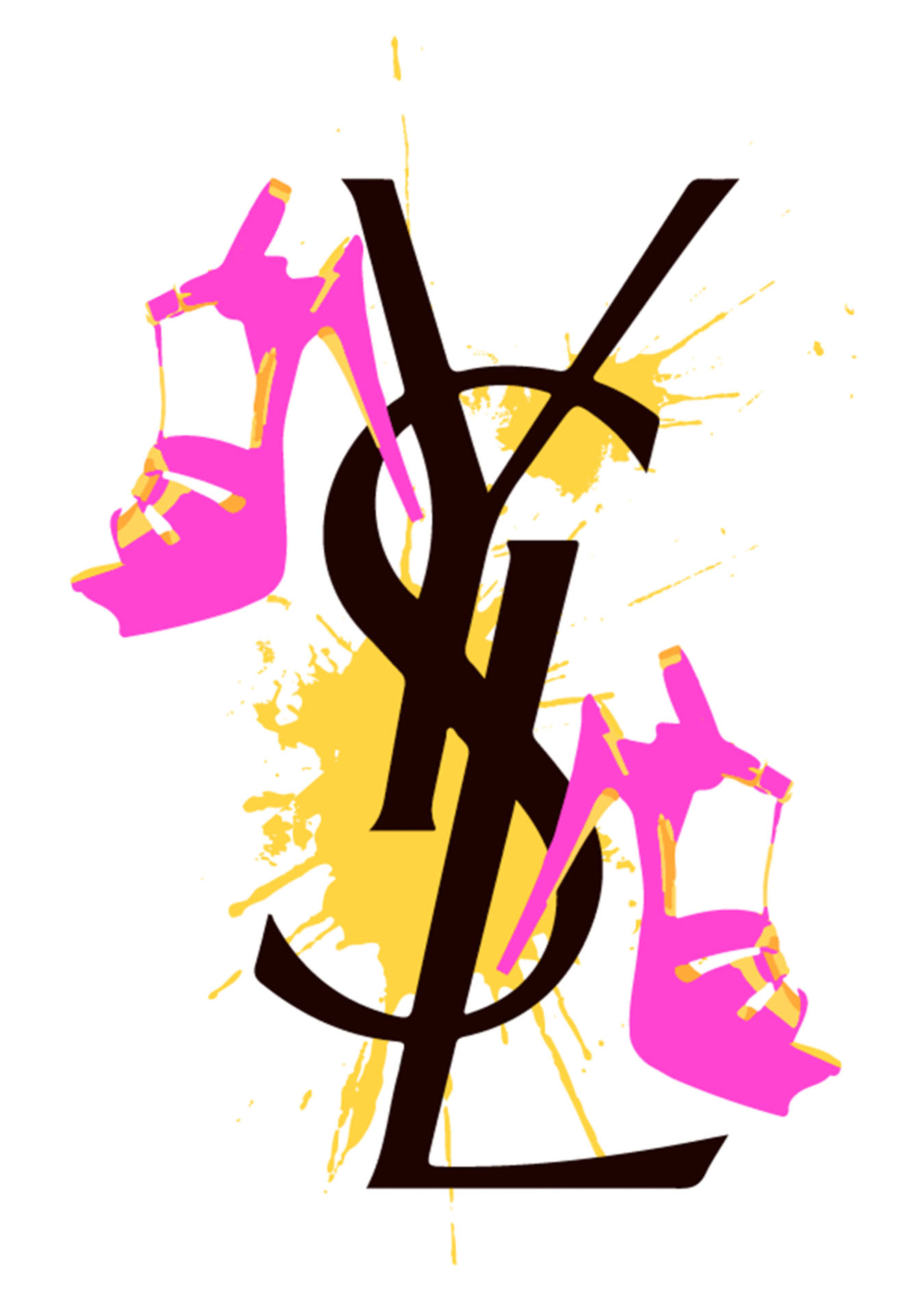 Ysl Fashionable Logo Background