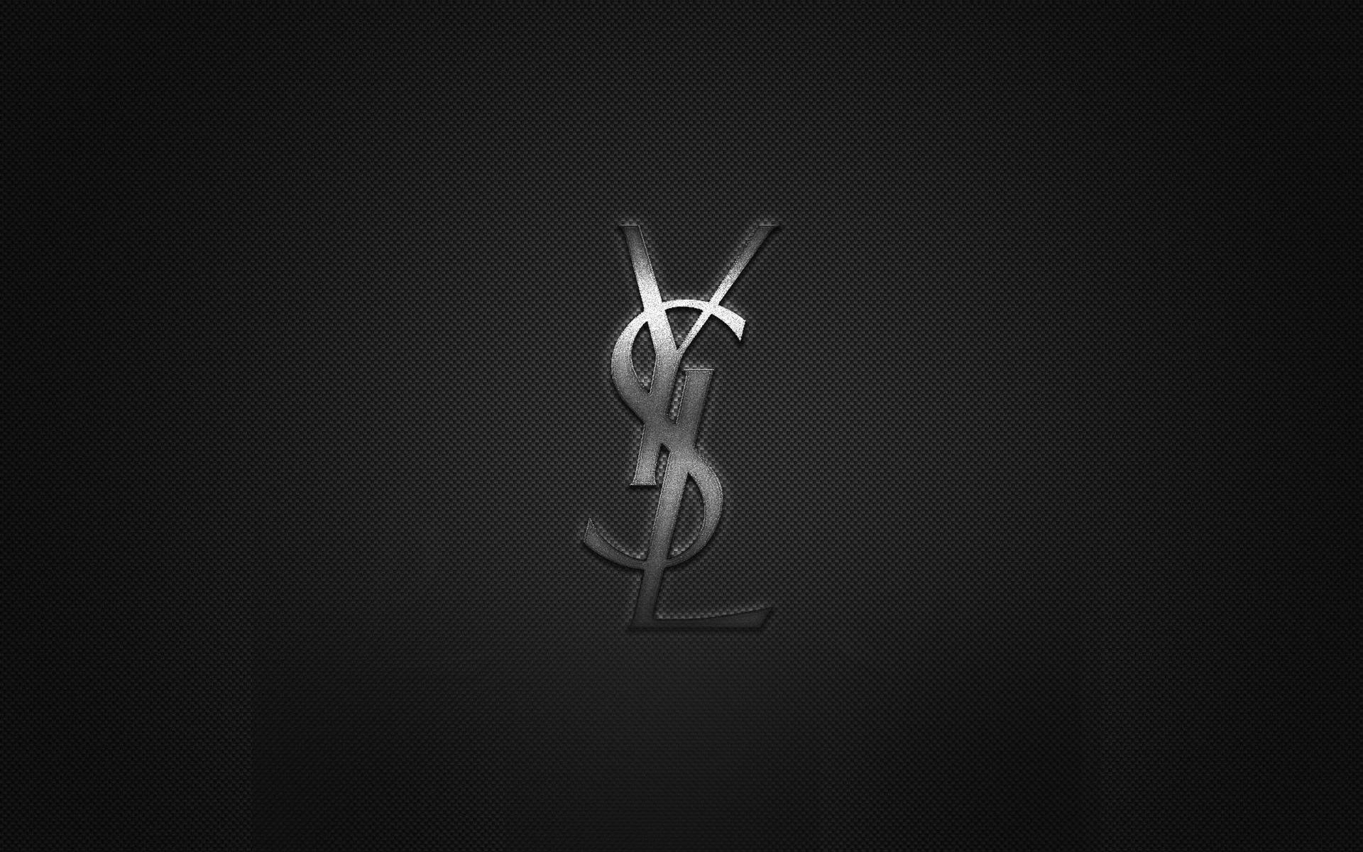 Ysl Logo In Carbon Texture Background