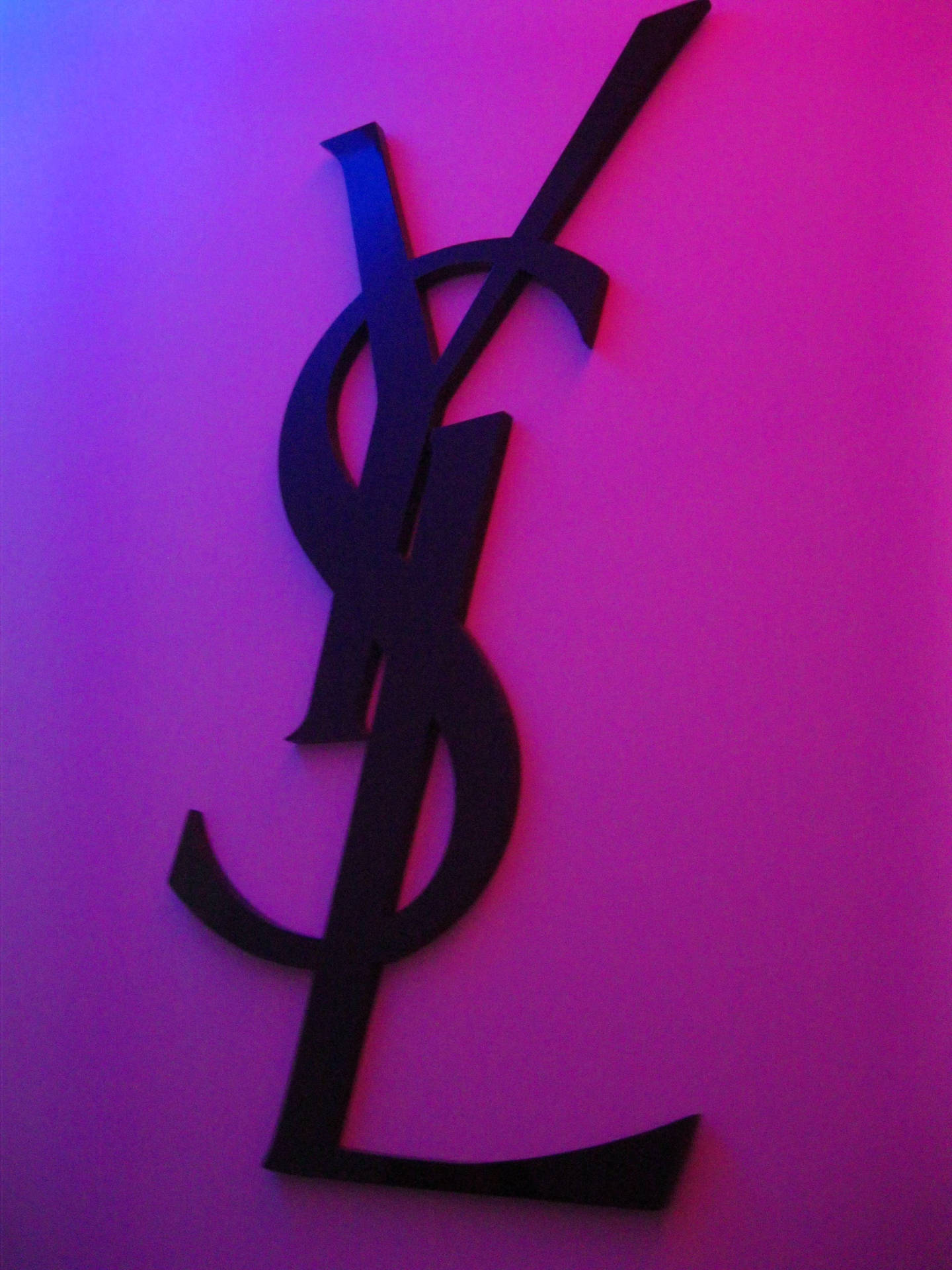 Ysl Logo Purple Background