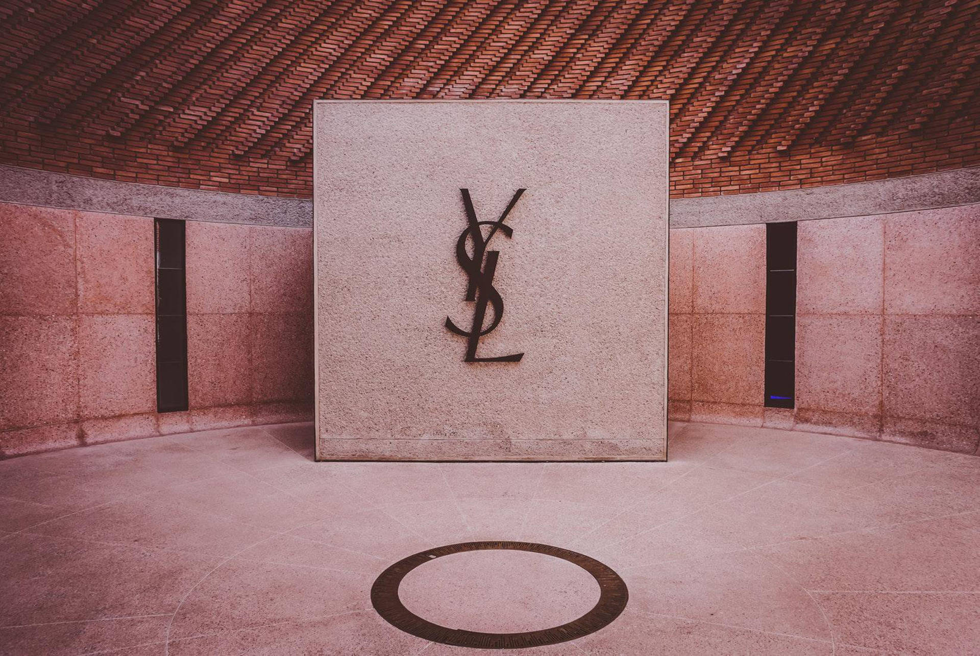 Ysl Museum Logo In Morocco Background