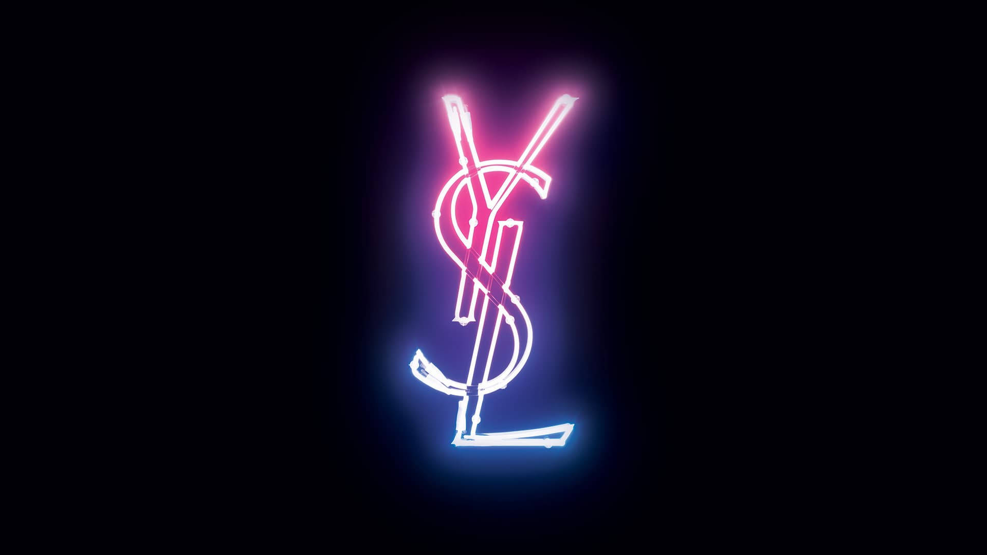 Ysl Pink And Blue Lights Background