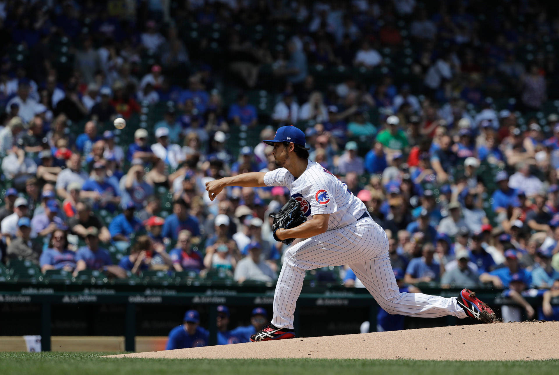 Yu Darvish Almost Kneeling Background