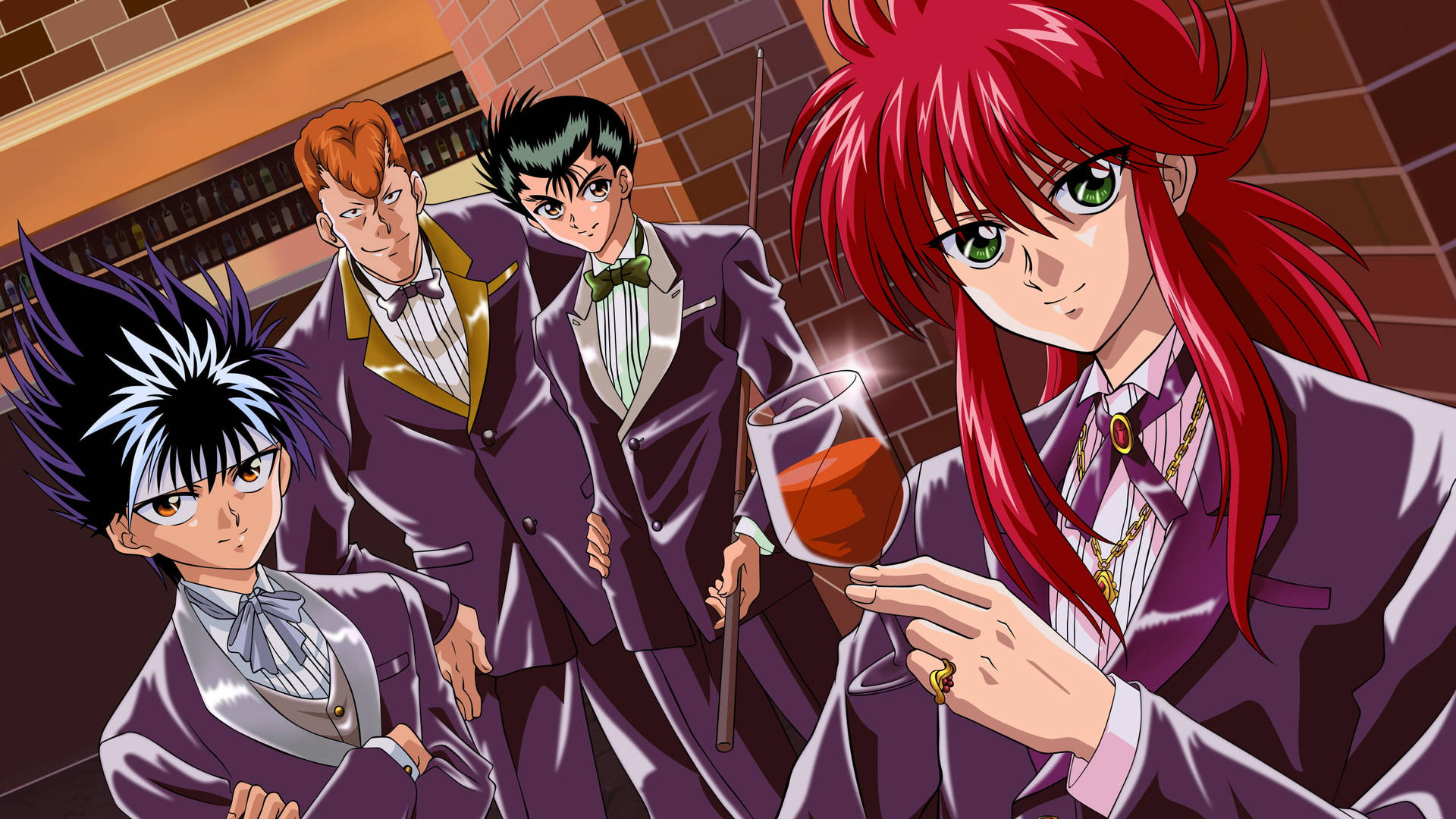 Yu Yu Hakusho Ghost Fighter In Suit Background