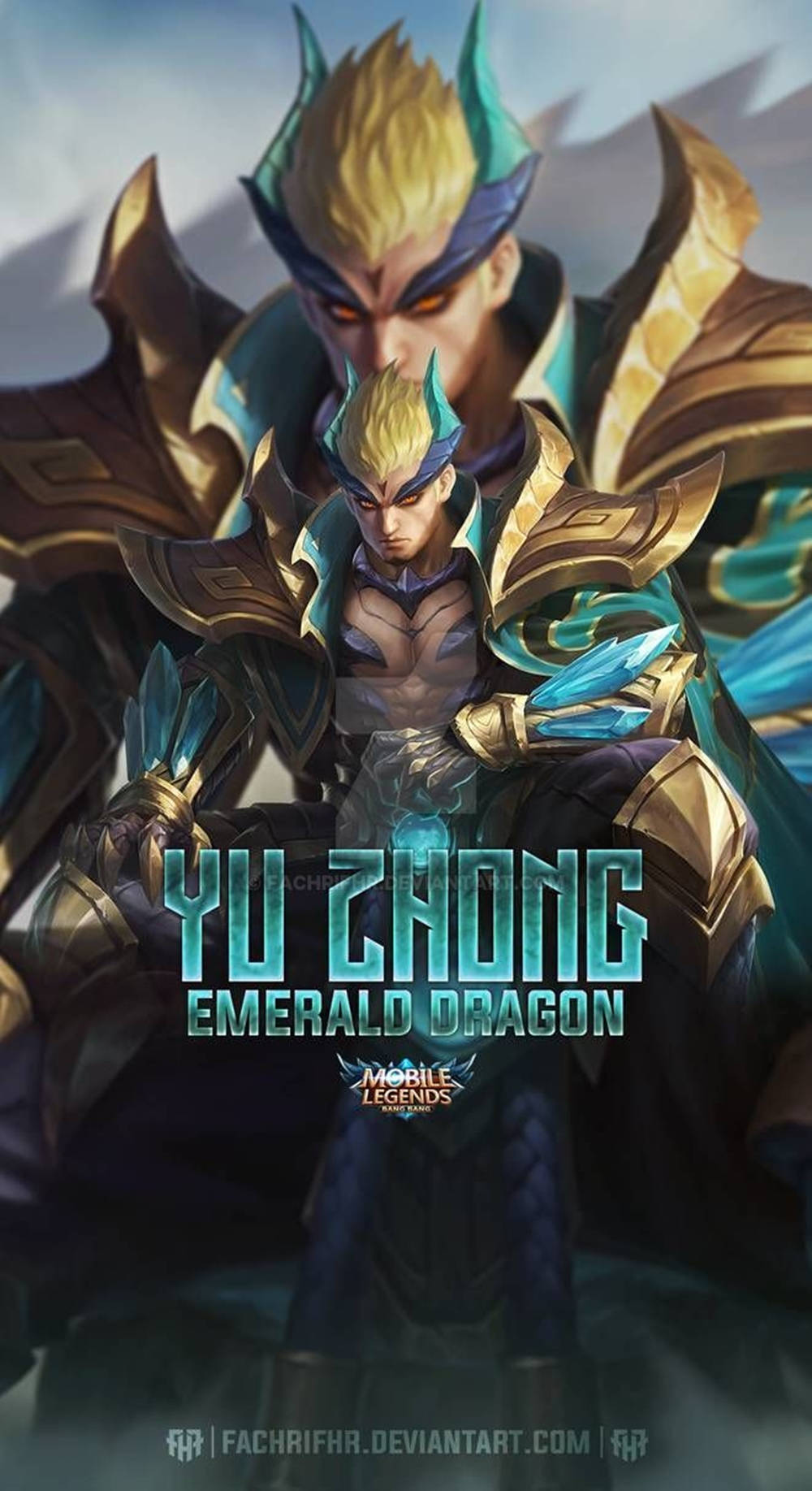 Yu Zhong Emerald Dragon Portrait Background