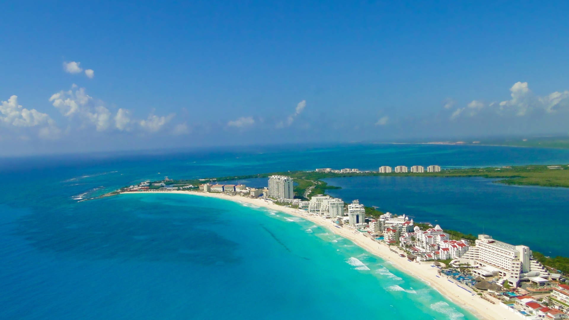 Yucatan Cancun Long Beach Background