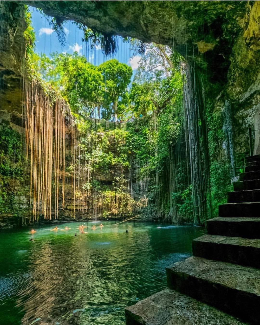 Yucatan Cenote Stairs