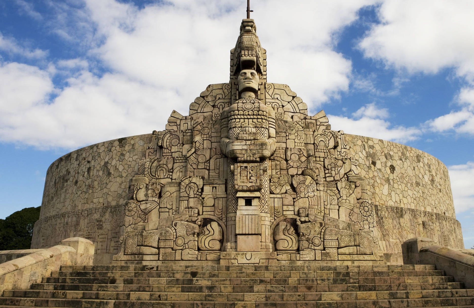 Yucatan Monument Fatherland Background