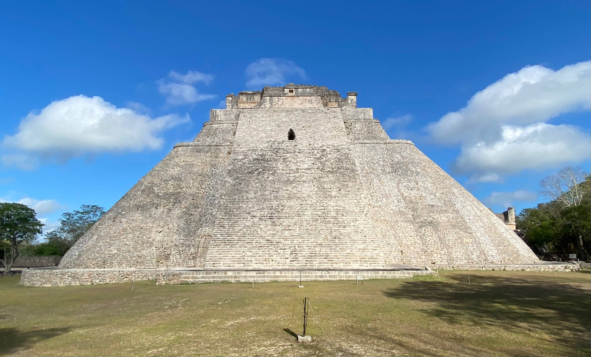 Yucatan Stone Pyramid Background