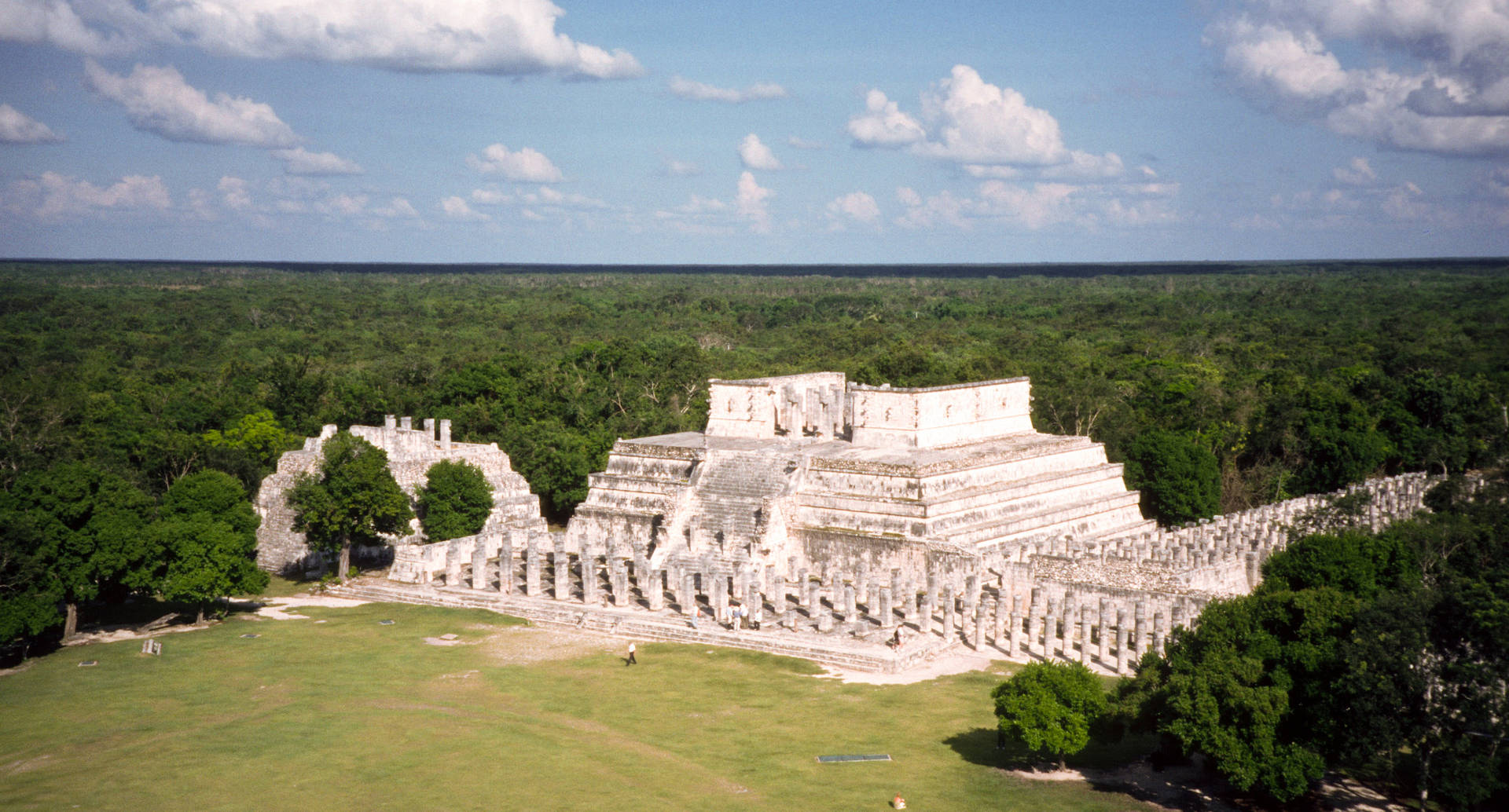 Yucatan Warriors Temple Overhead Background