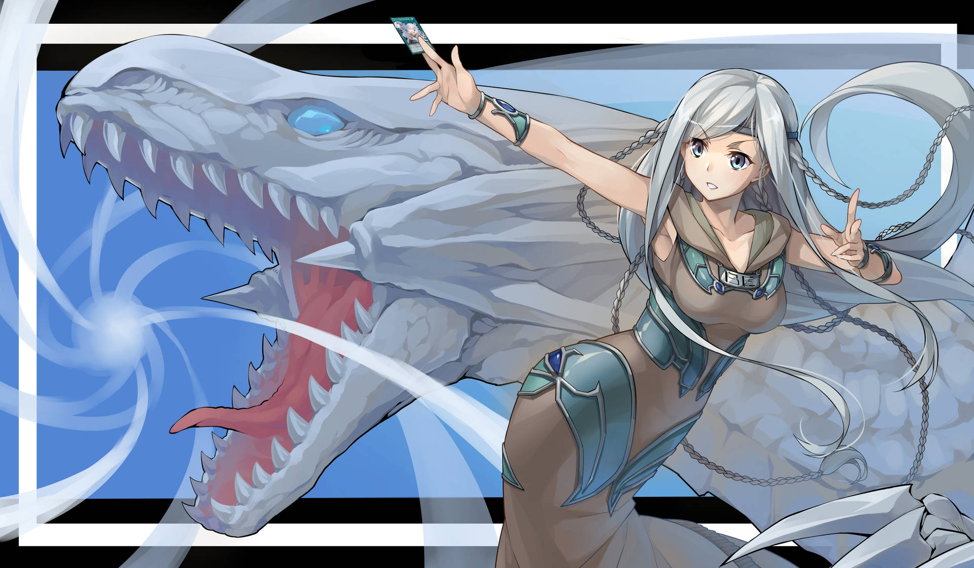 Yugioh Kisara And Dragon Background