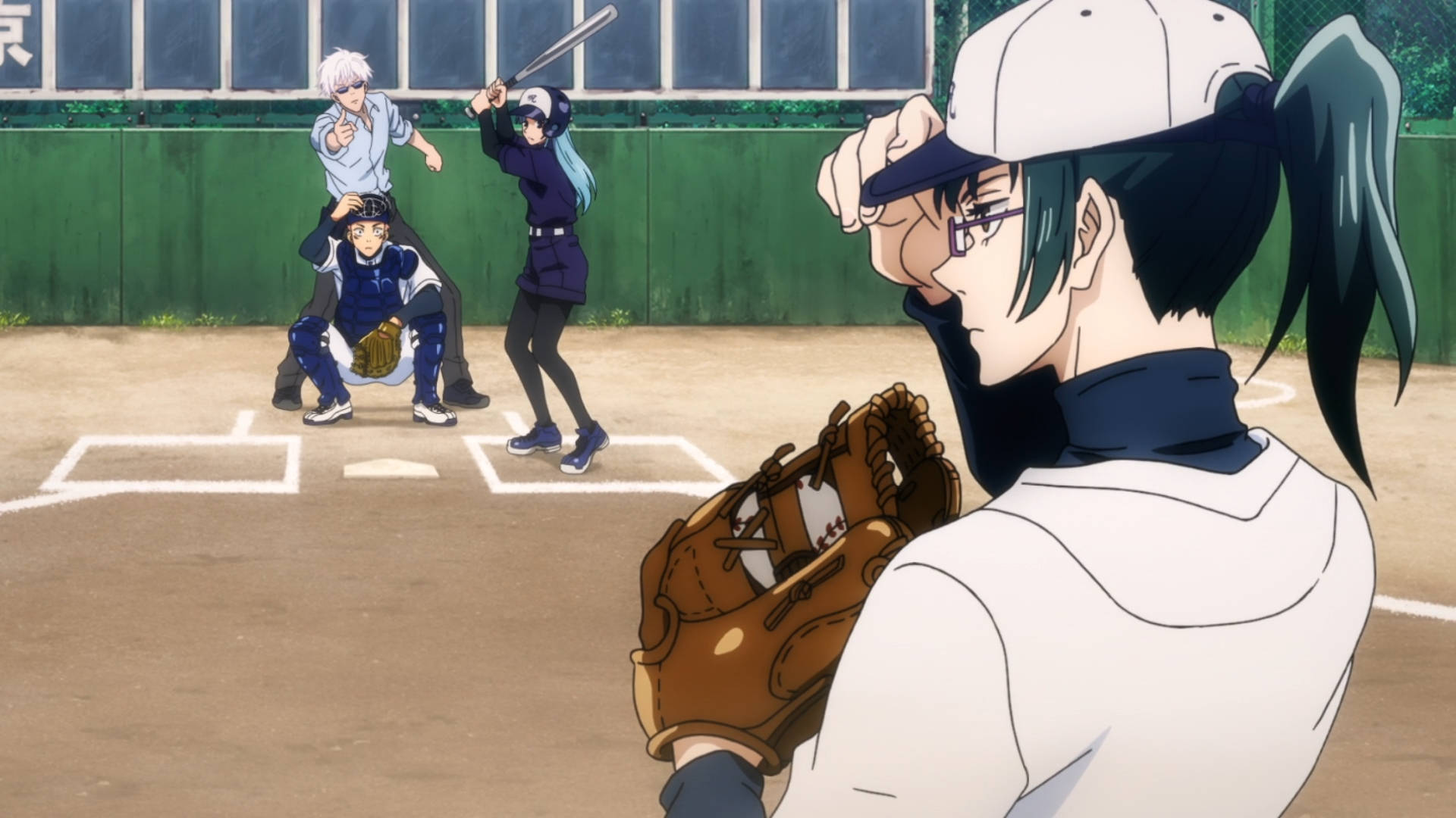 Yuji Itadori Plays A Game Of Baseball In The Jujutsu Kaisen World Background