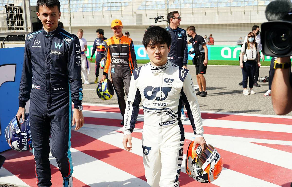 Yuki Tsunoda Interacting With A Williams Driver