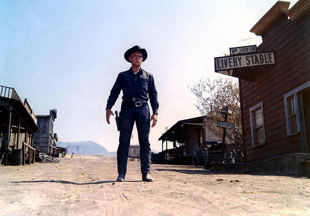 Yul Brynner The Gunslinger Westworld Movie Still Background