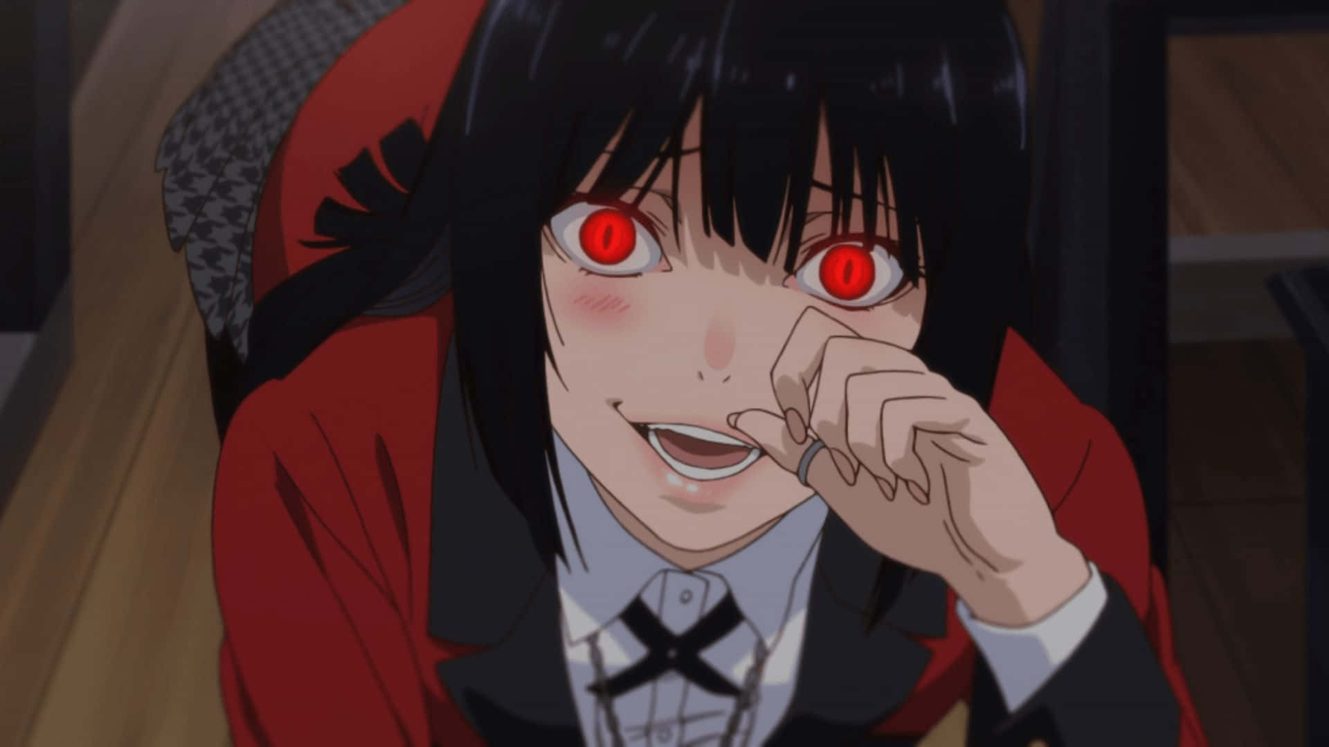 Yumeko Jabami - The Svelte Gambler Of Hyakkaou Academy Background