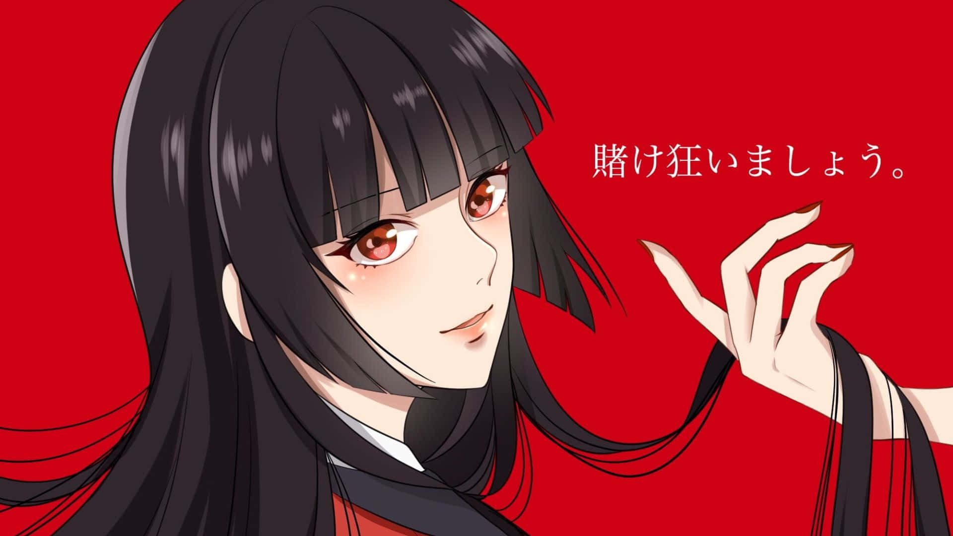 Yumeko Jabami Unleashing Excitement In Gambling Background