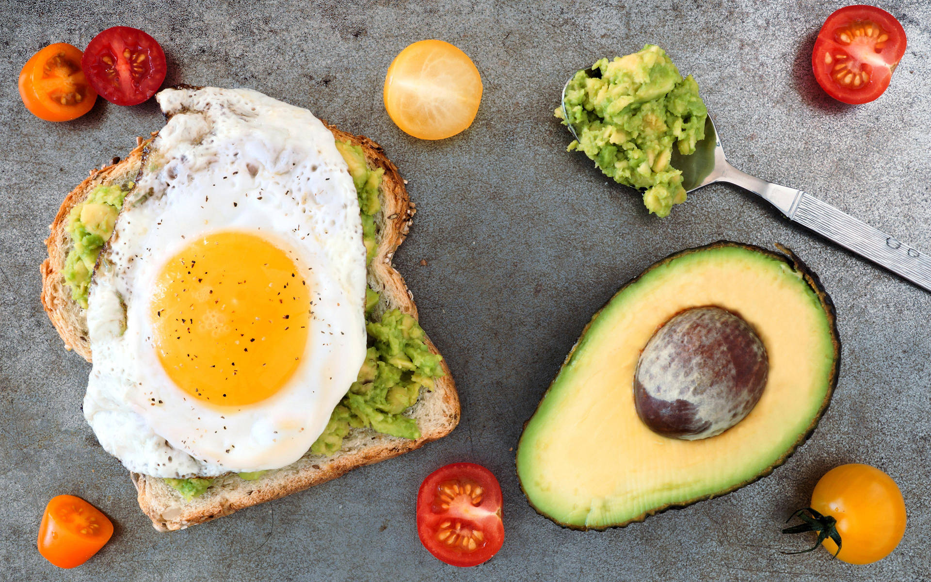 Yummy Avocado Fruit Sandwich Spread With Egg Background