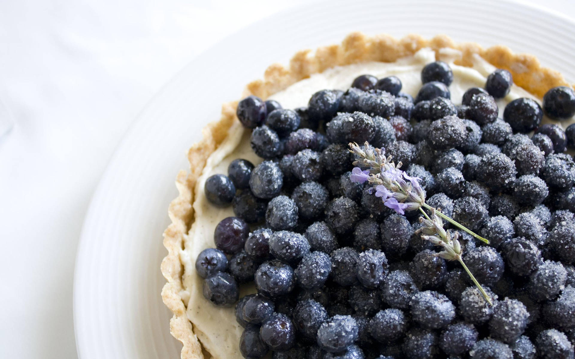 Yummy Blueberries On A Pie Background