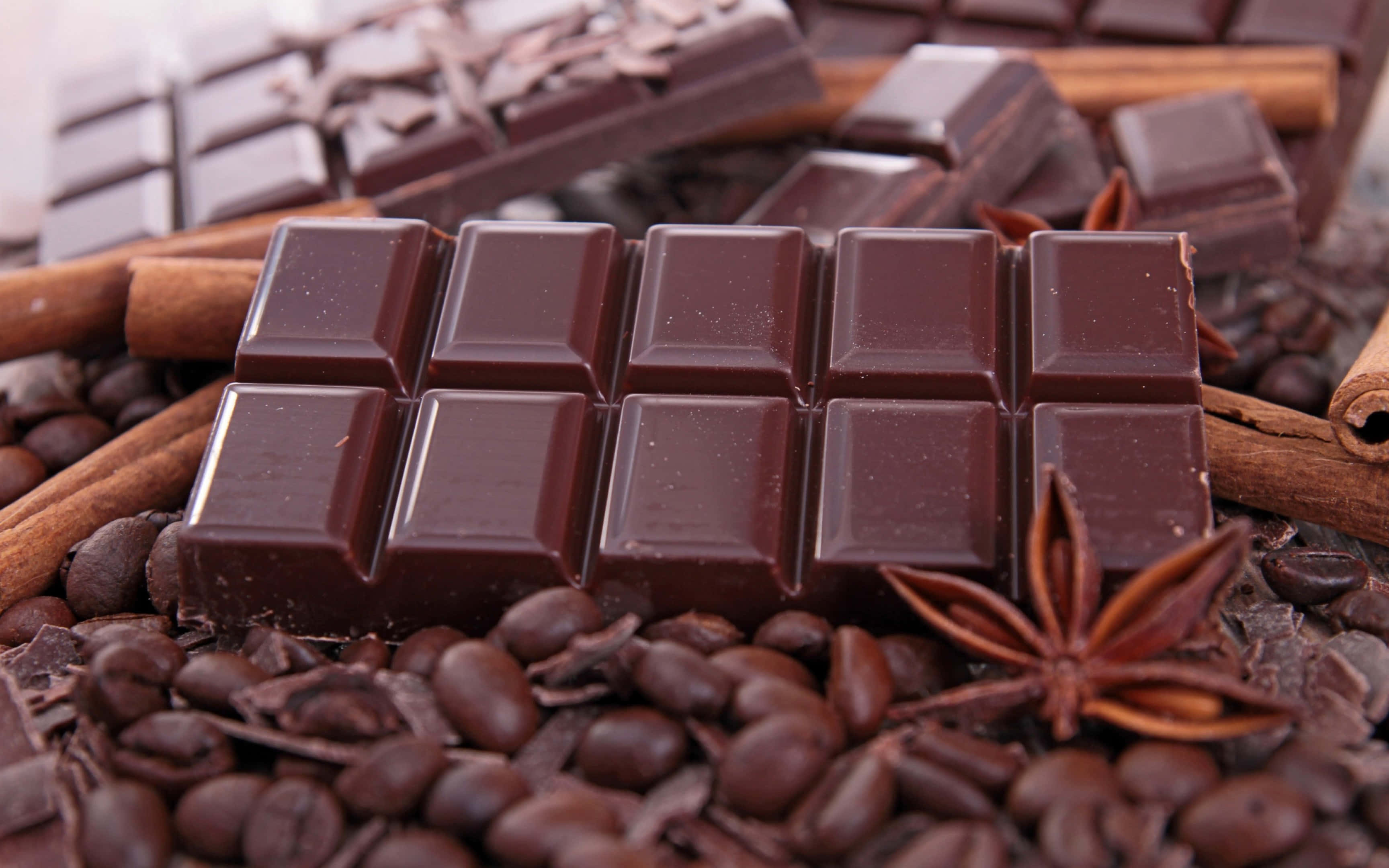 Yummy Chocolate Bar Background