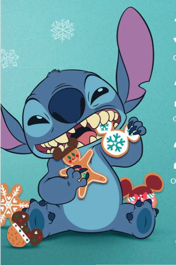 Yummy Cookies For Christmas Stitch Background
