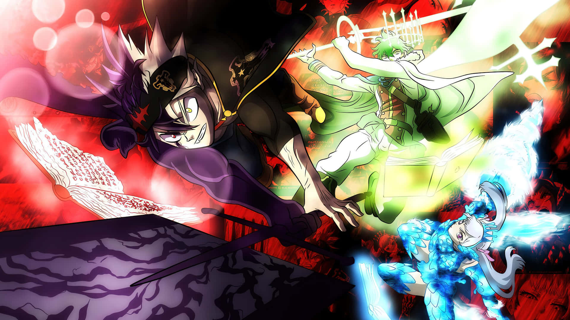 Yuno From Black Clover Is A Powerful And Determined Magic Knight Background